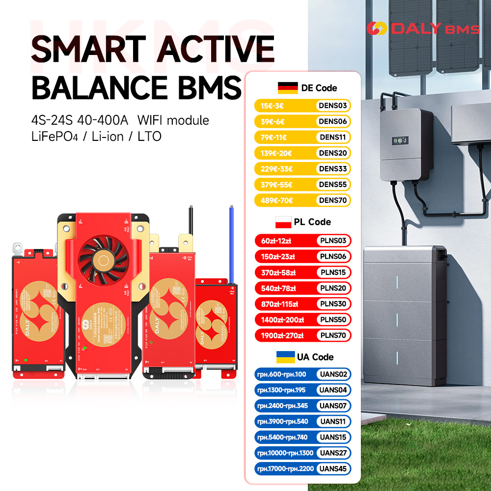 Smart Bms - DALY 100 BMS Lifepo4 4S 7S