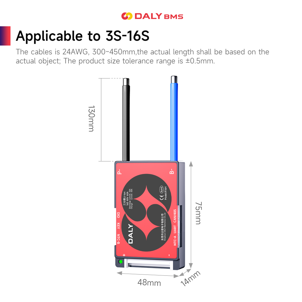 DALY Smart BMS 16S 60V 40A Li- - Smart Bms reseña y precio